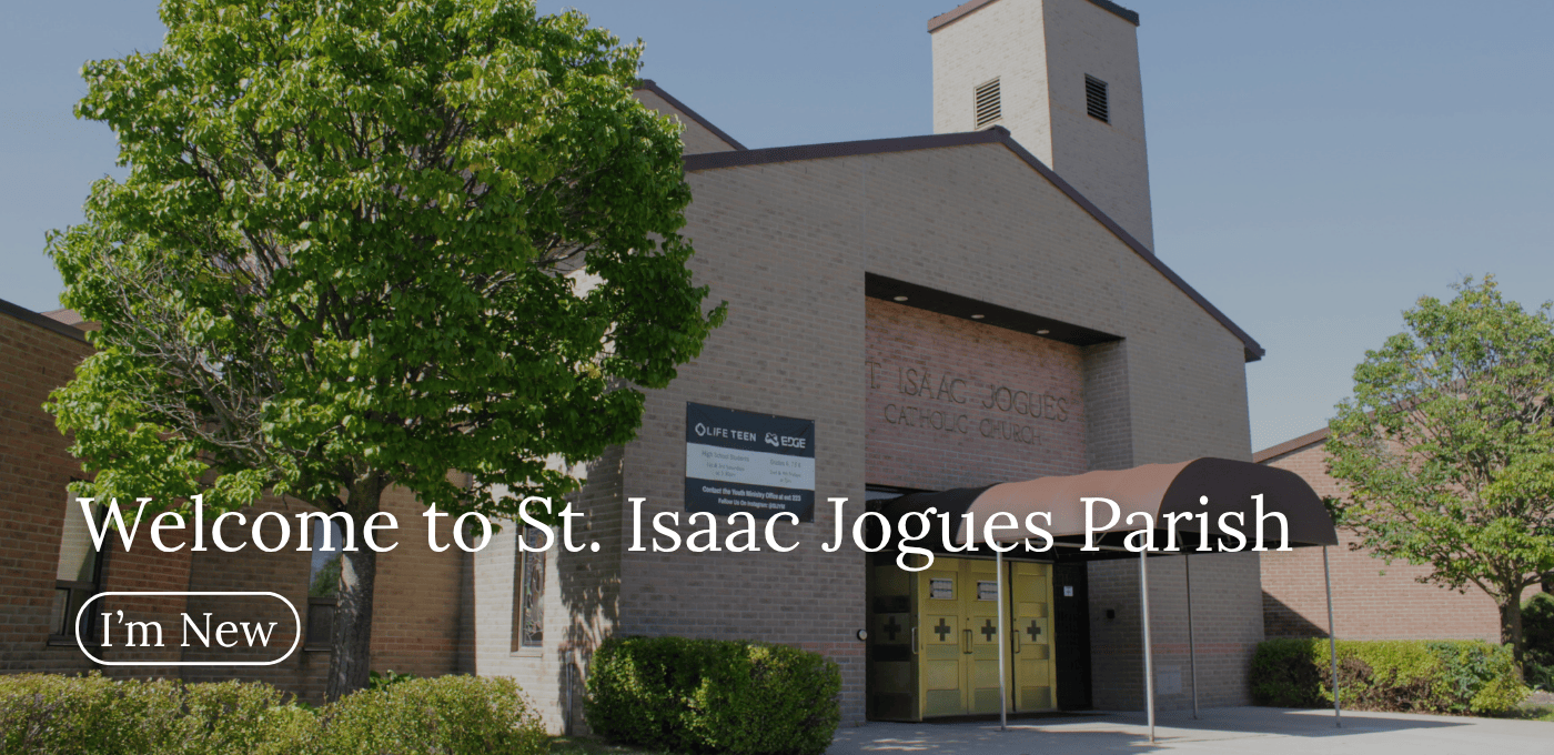 Front view of St. Isaac Jogues Catholic Church in Pickering Ontario